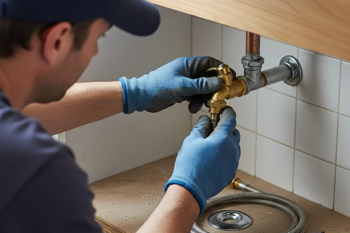 Shutoff valve and fitting work during Burst Pipe Repair in Chico